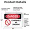 Signmission Flammable No Smoking Danger Sign, Vinyl Decal, 14in W x 10in L, 2PK OS-2PACK-DS-D-1014-L-1824 - alternate 2